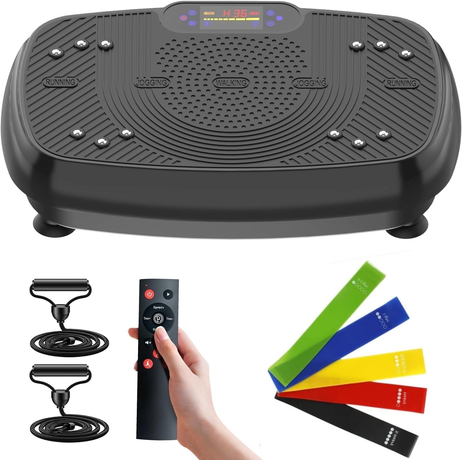 Dual Motor Vibration Plate Exercise Machine 199 Speeds Bluetooth Trainer