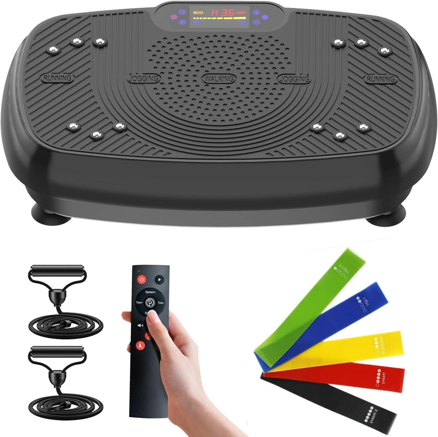 Dual Motor Vibration Plate Exercise Machine 199 Speeds Bluetooth Trainer