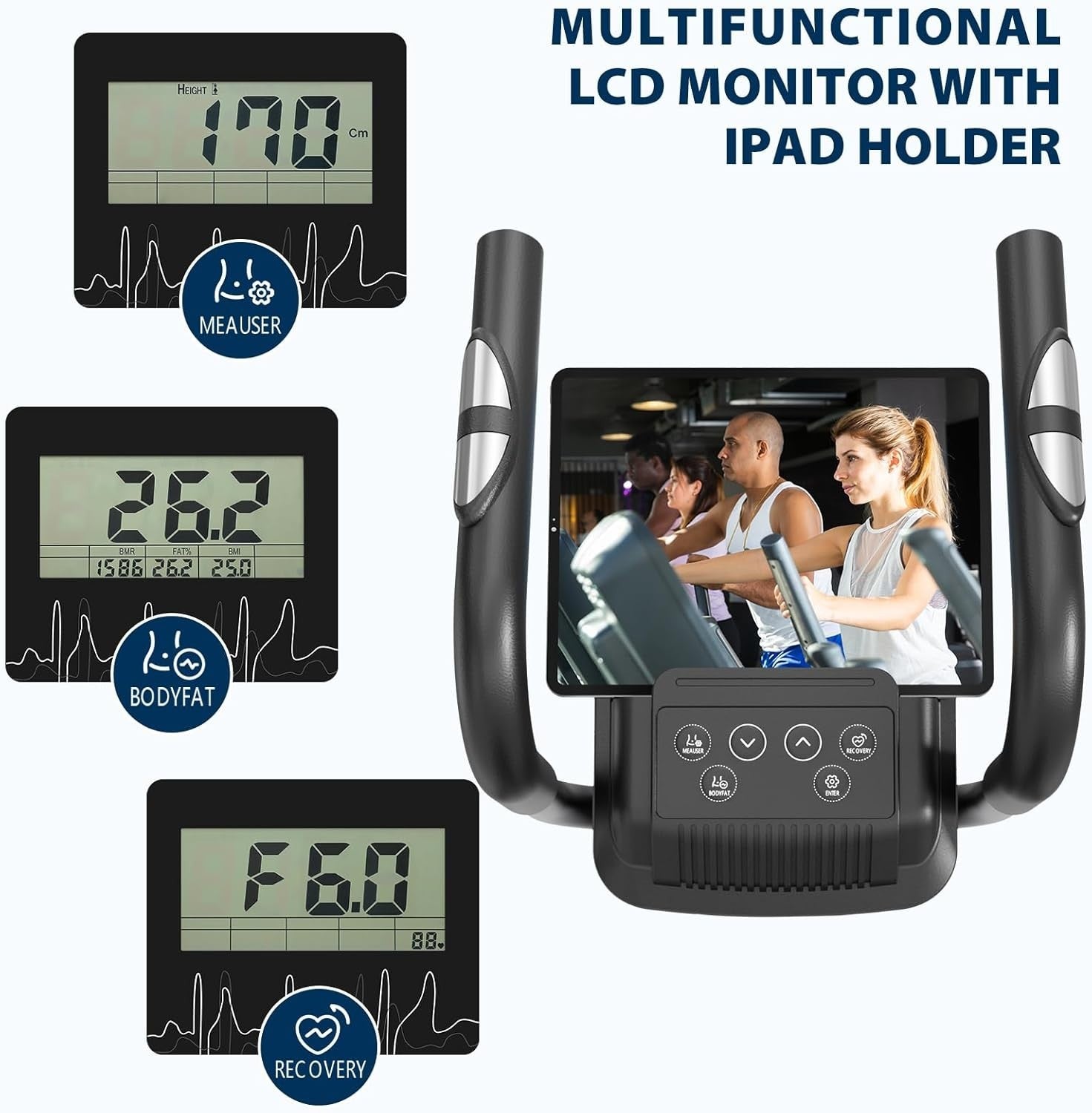 Ultra-Quiet Elliptical Cross Trainer 16-Level Magnetic Resistance Home Gym