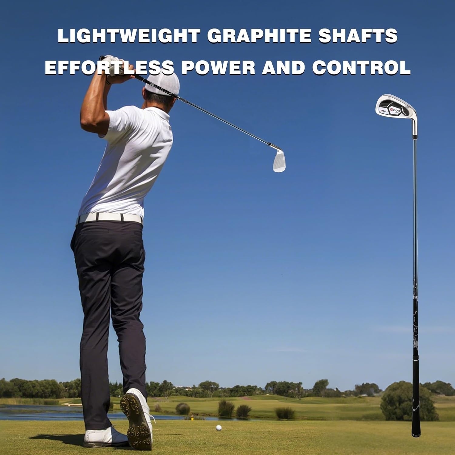 Mens Right Hand Golf Iron Set 5–9 PW SW Forgiving Graphite Easy Launch