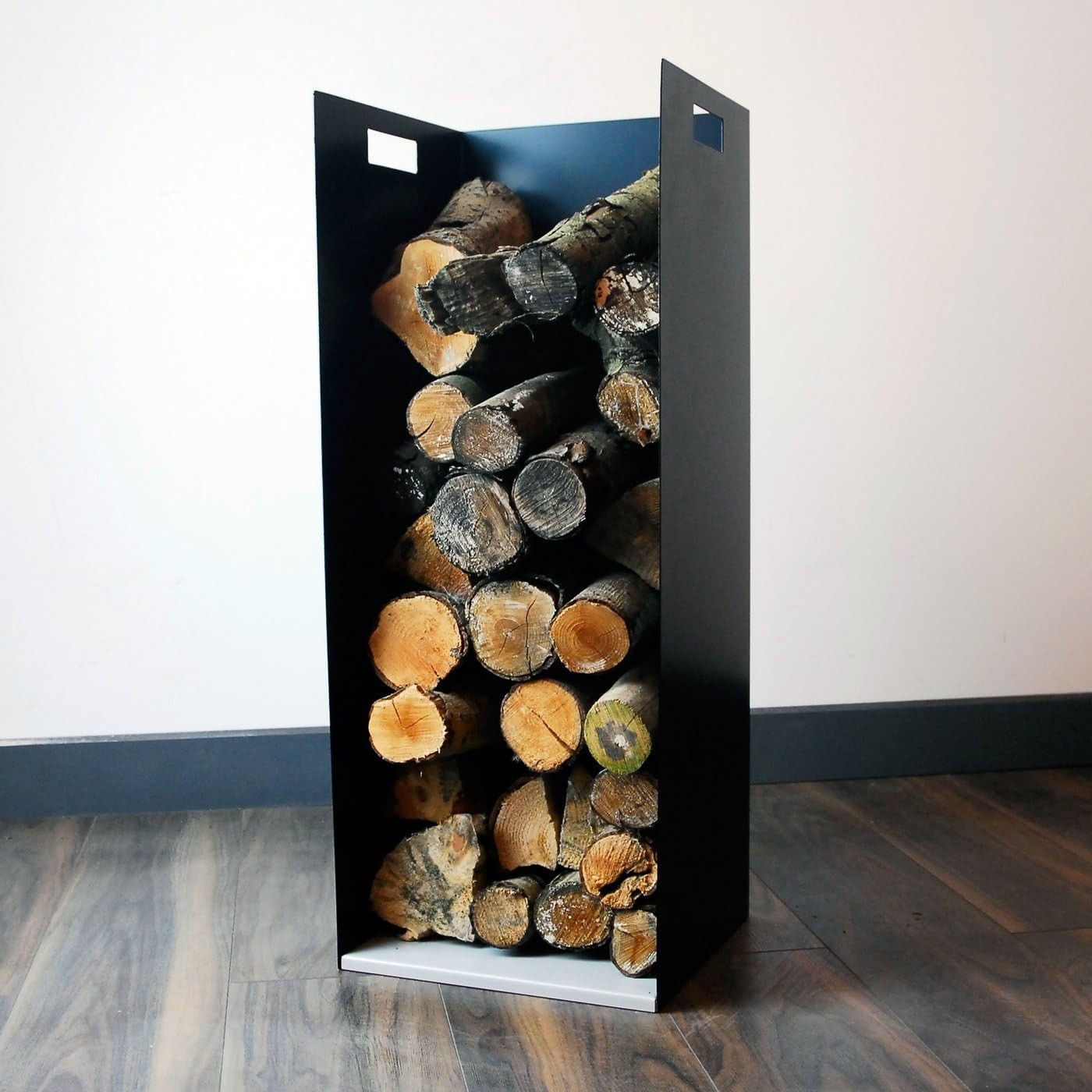 Steel Firewood Log Holder Rack - Indoor Wood Stove Storage, Rust Resistant, 82cm