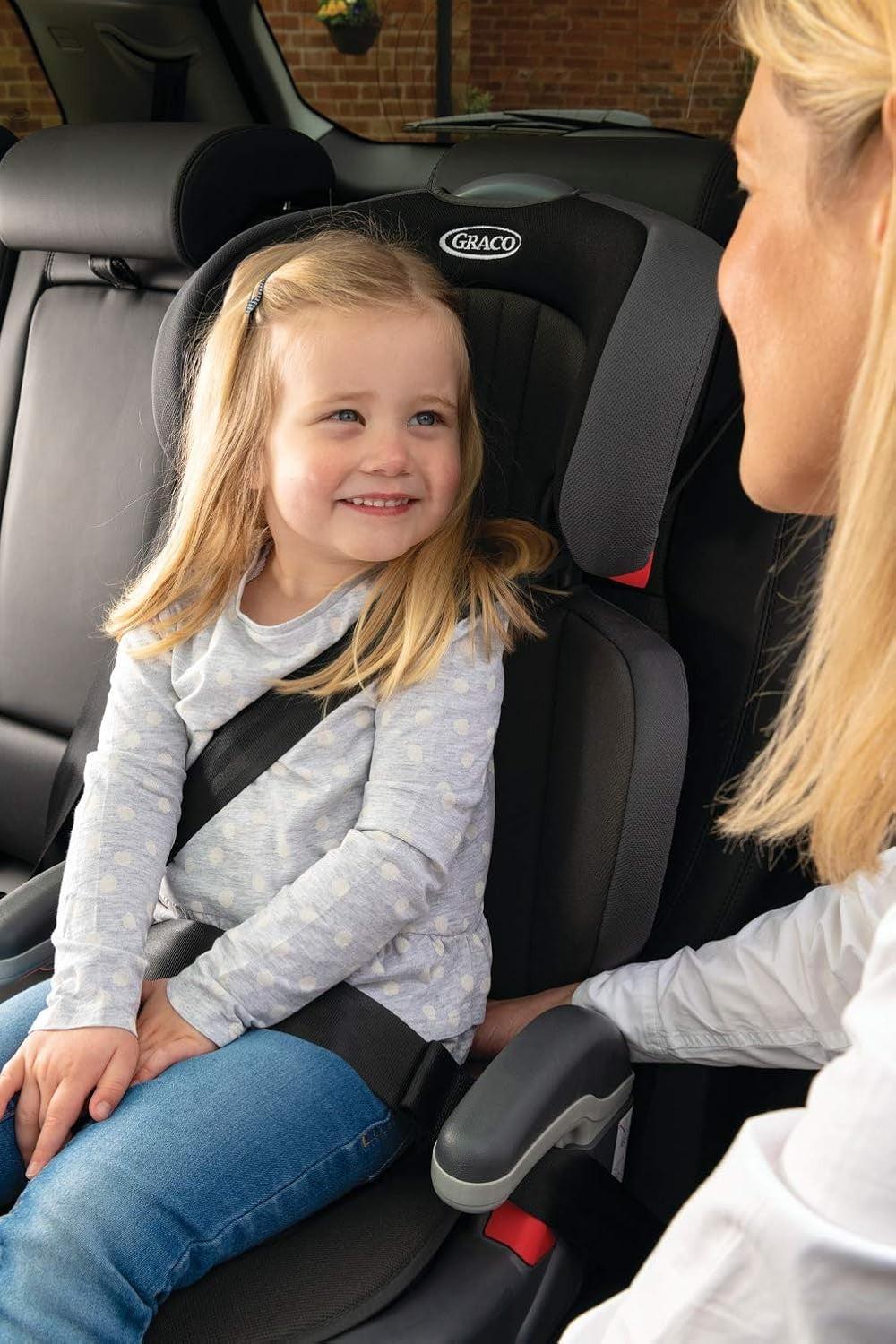 Highback Booster Car Seat 4–12 Years Adjustable Headrest Cup Holders