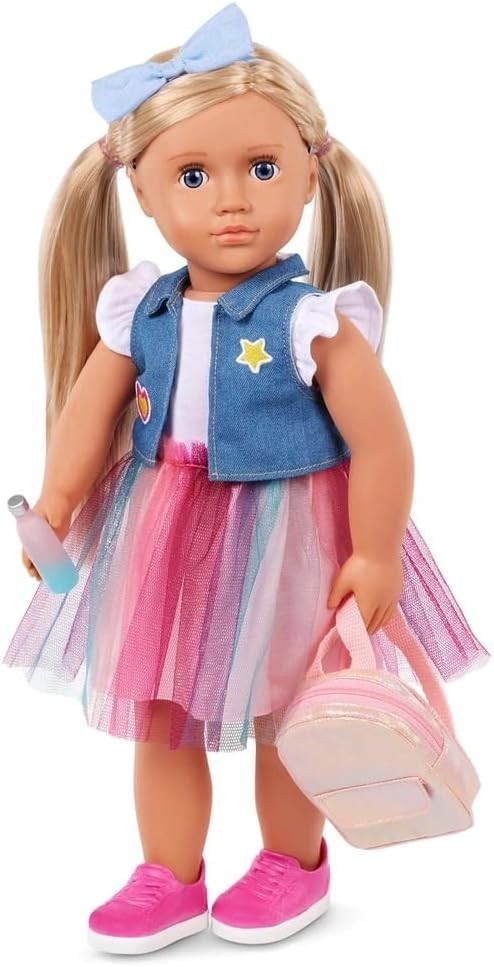 18in School Girl Doll Fashion Outfit Backpack Accessories Role Play