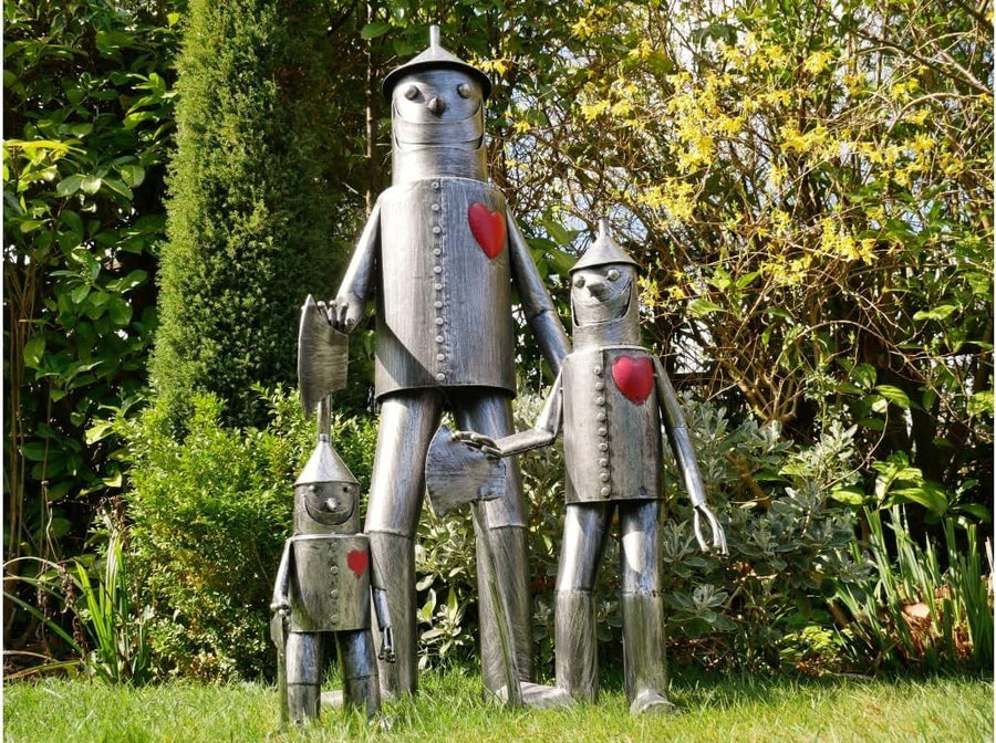 Large 135cm Metal Tin Man Garden Sculpture Lawn Ornament Vintage Outdoor Statue