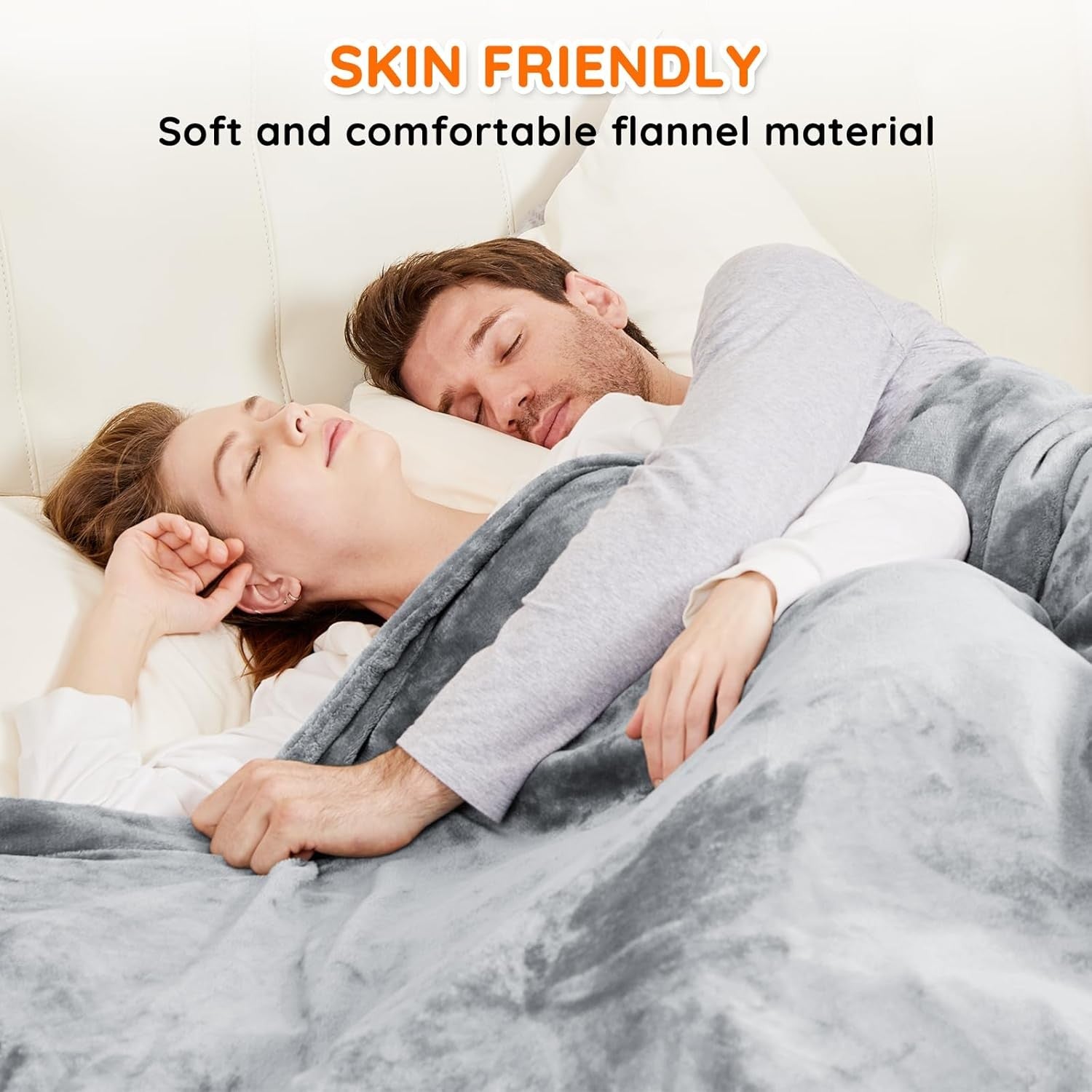 Electric Heated Blanket Throw 180x200cm Super King 10 Heat Timer