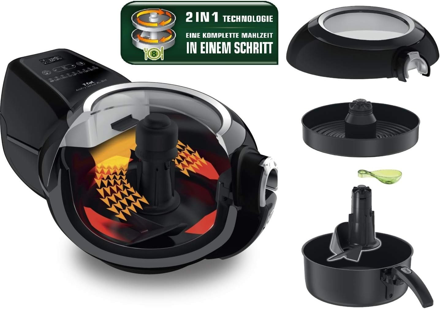 2-in-1 Hot Air Fryer XL 1.7kg 1500W 9 Programs Touchscreen No Oil