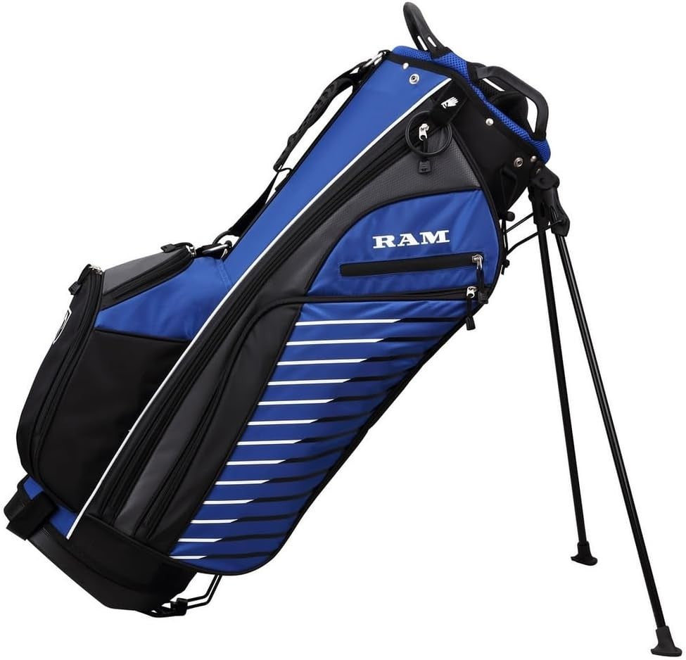 Mens Left Hand Golf Club Set Driver Hybrids Irons Putter Stand Bag