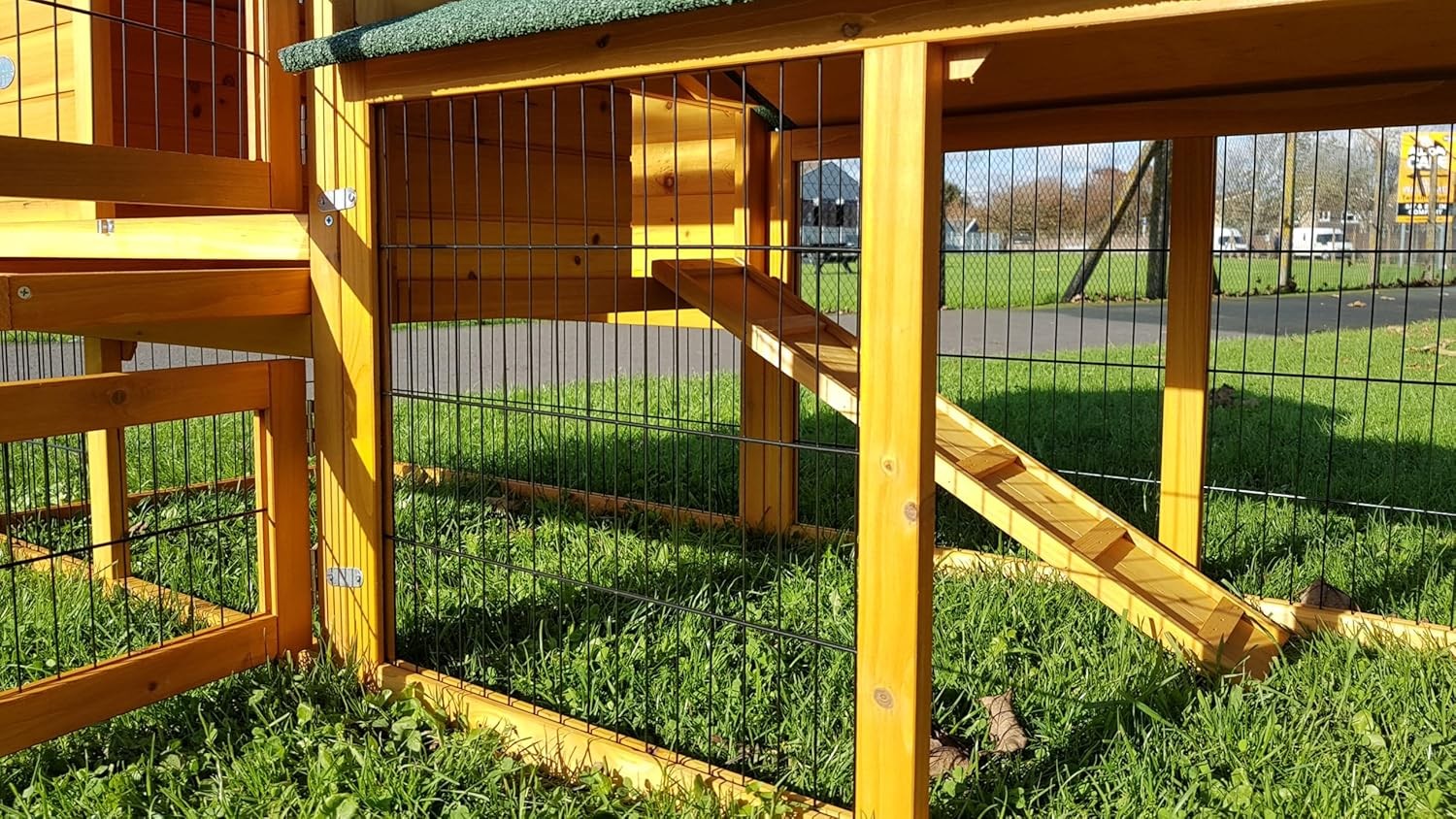 Extra Large Rabbit Hutch Run XXL 2 Tier Outdoor Guinea Pig Cage Shutter
