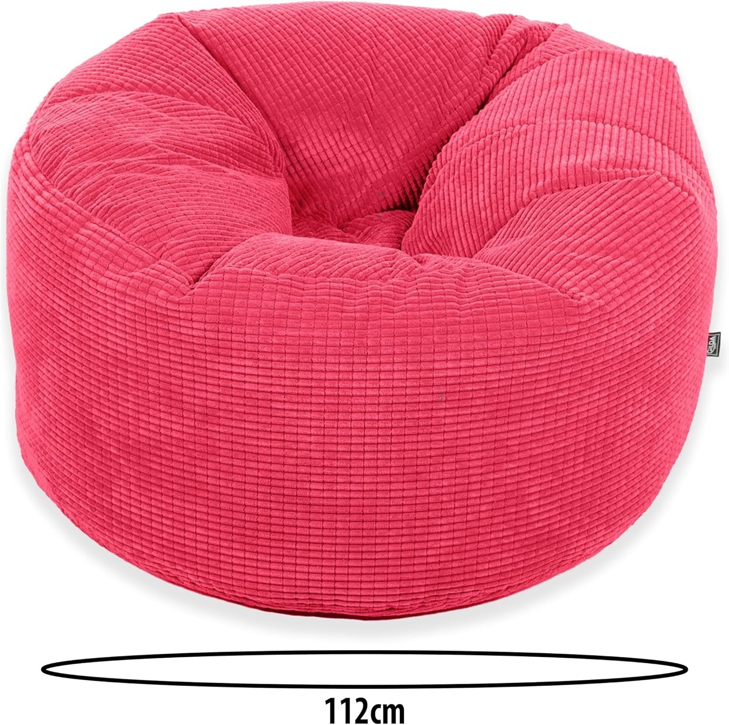 XL Pink Corduroy Bean Bag Chair Adult Lounge Seat Kids Gaming Room Decor