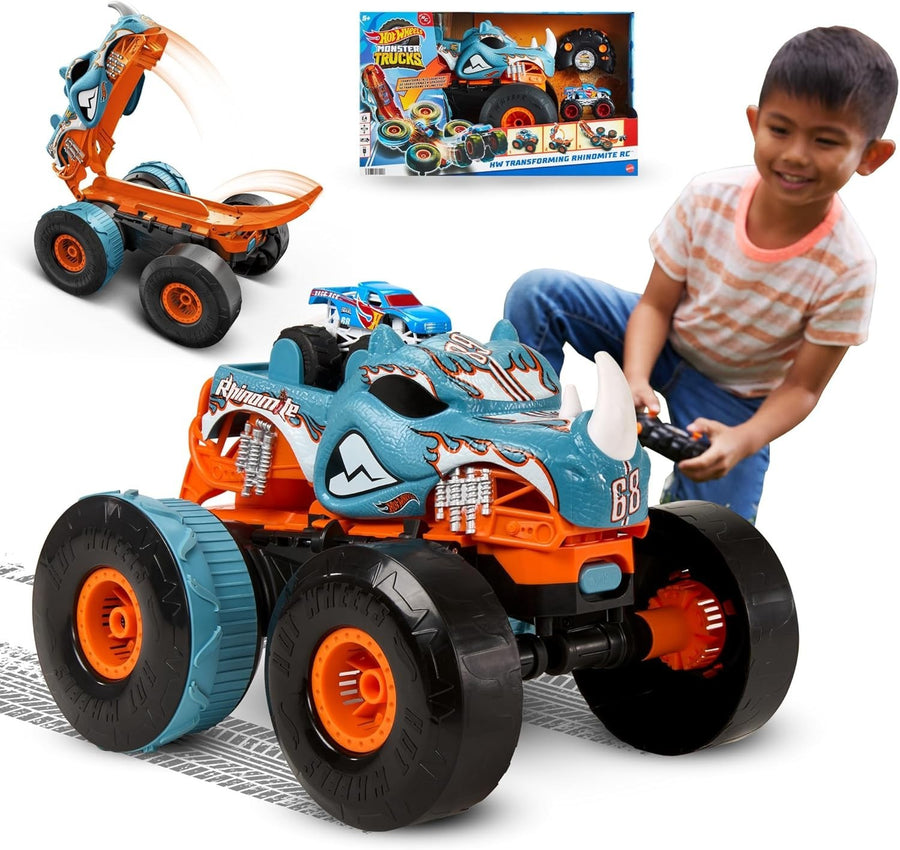 1:12 RC Monster Truck Transforming Car 2.4GHz Launcher Vehicle w/ Small Truck