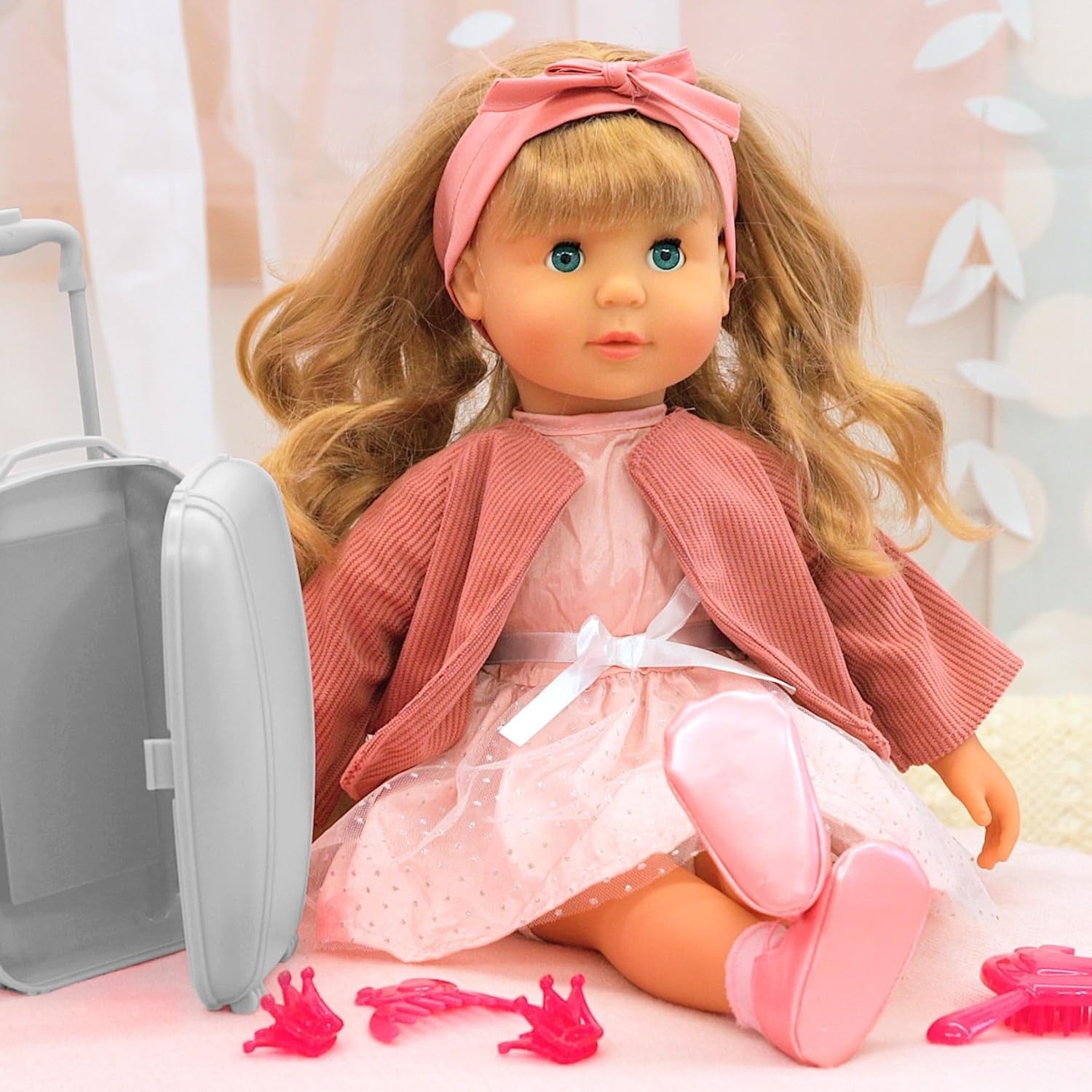 Interactive Baby Doll 46cm Soft Body Laughing Kissing Sounds Hair Play