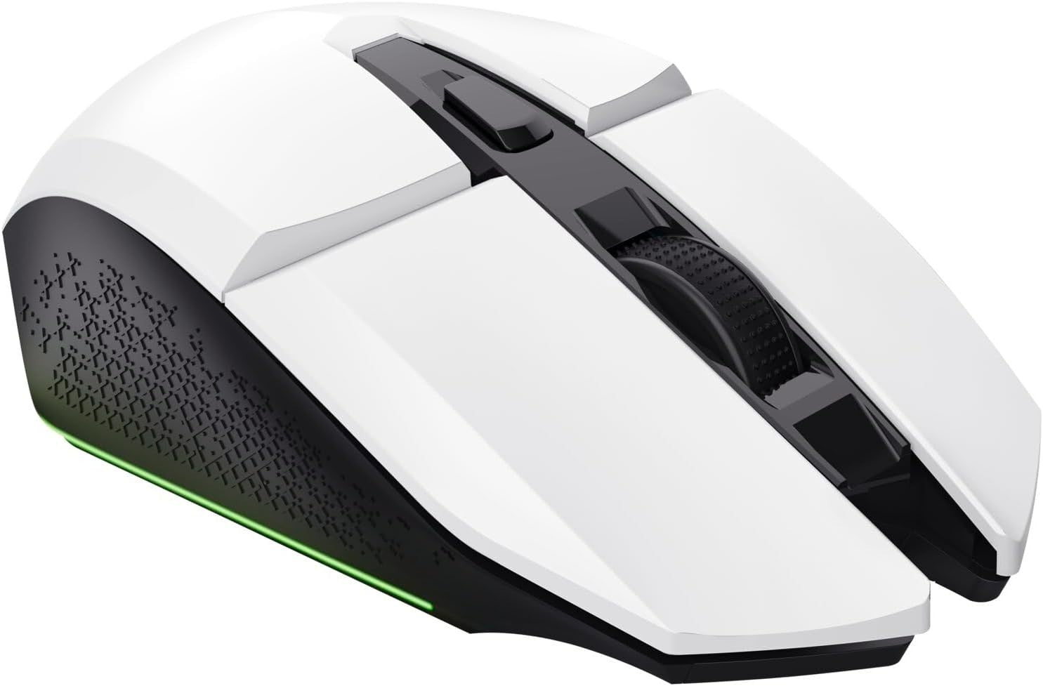 Wireless RGB Gaming Mouse Rechargeable 4800 DPI 6 Button White