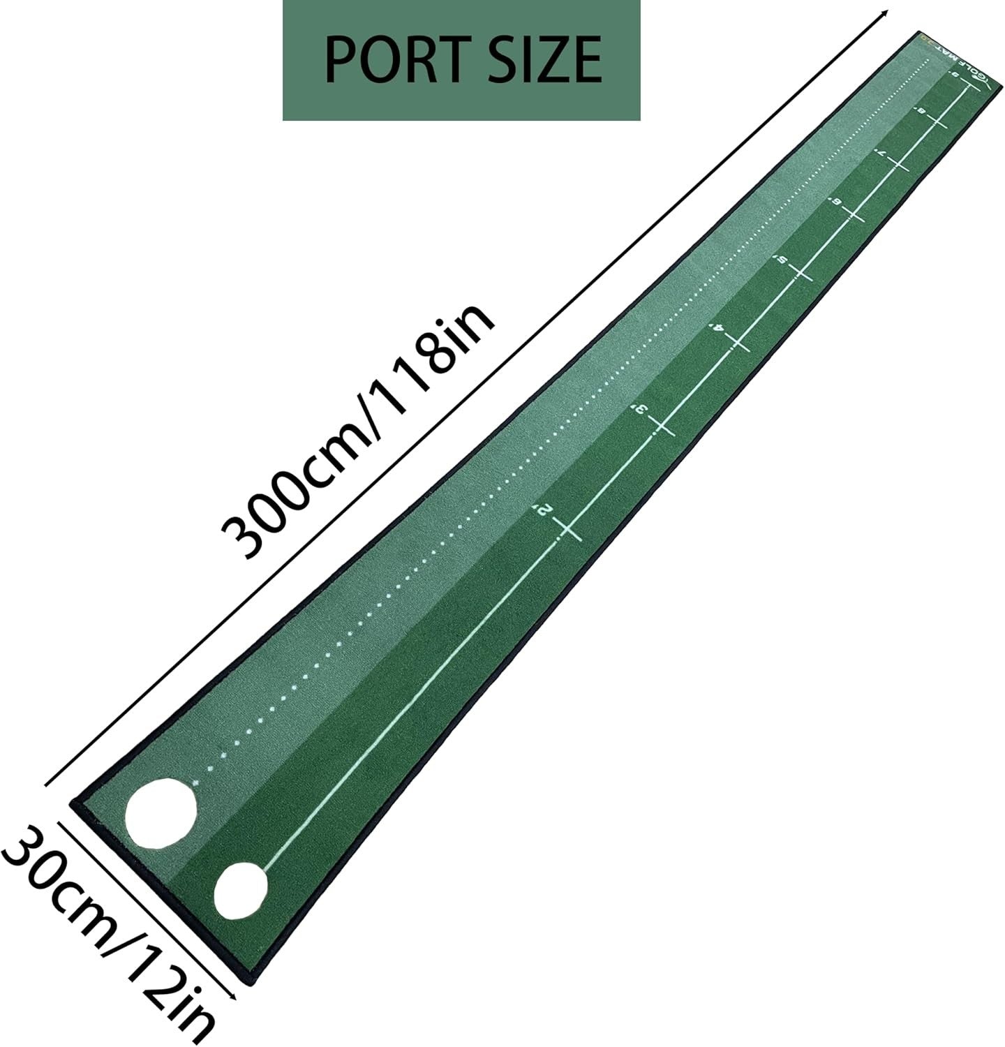 Golf Putting Practice Mat Indoor Outdoor Long Training Green Distance Control