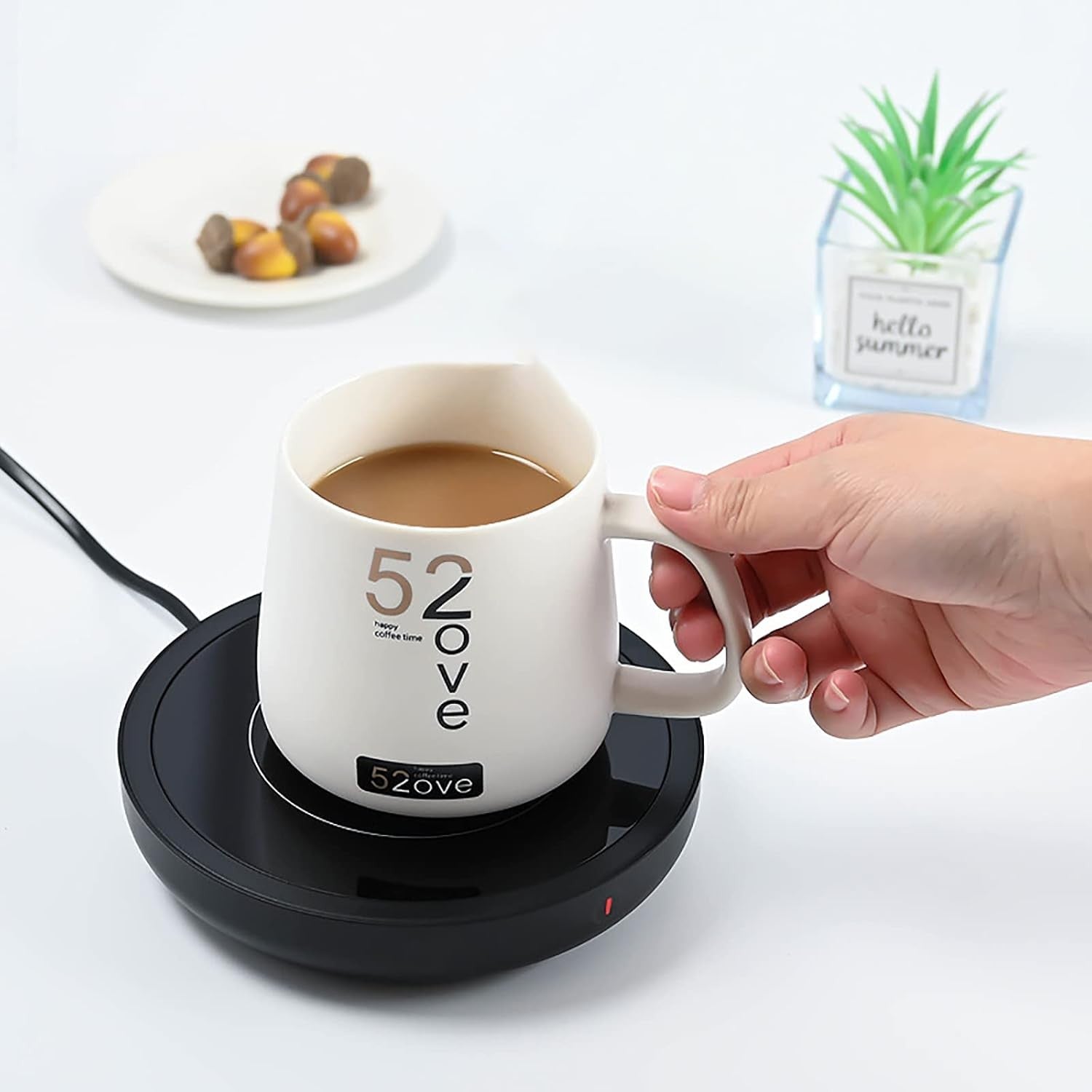 Electric Coffee Mug Warmer 3 Temp Settings Desk Cup Heater