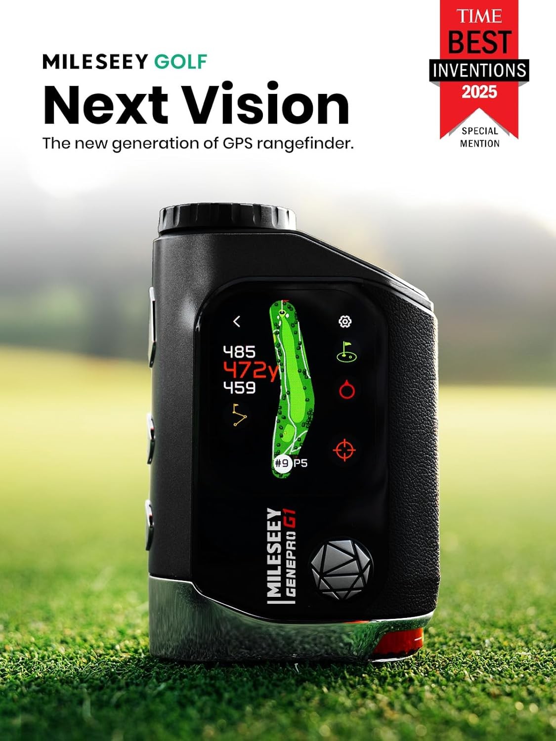 Golf Laser Rangefinder GPS Touchscreen Slope 1300 Yards Flag Lock Vibration