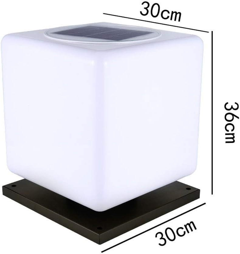 Waterproof Solar Column Lamp – Outdoor Garden Iron Post Light (Size L)