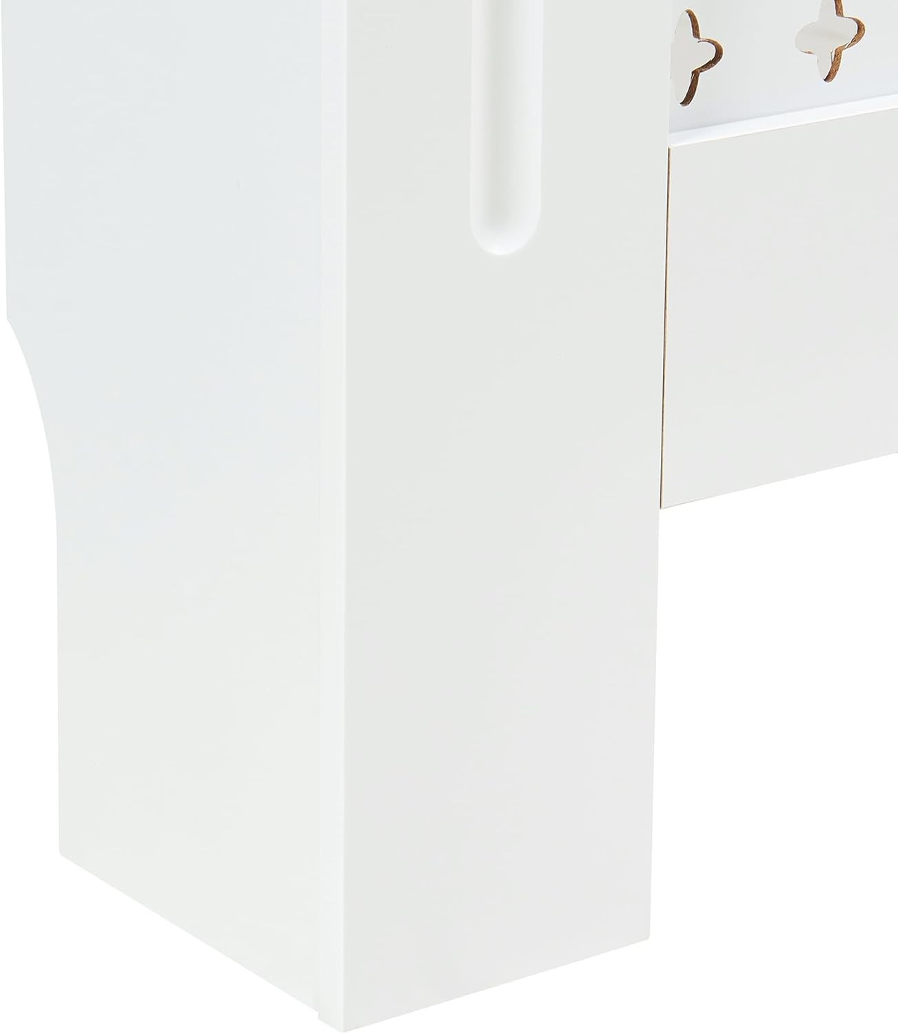 Medium White Radiator Cover 112cm Diamond Design MDF Cabinet for Living Room