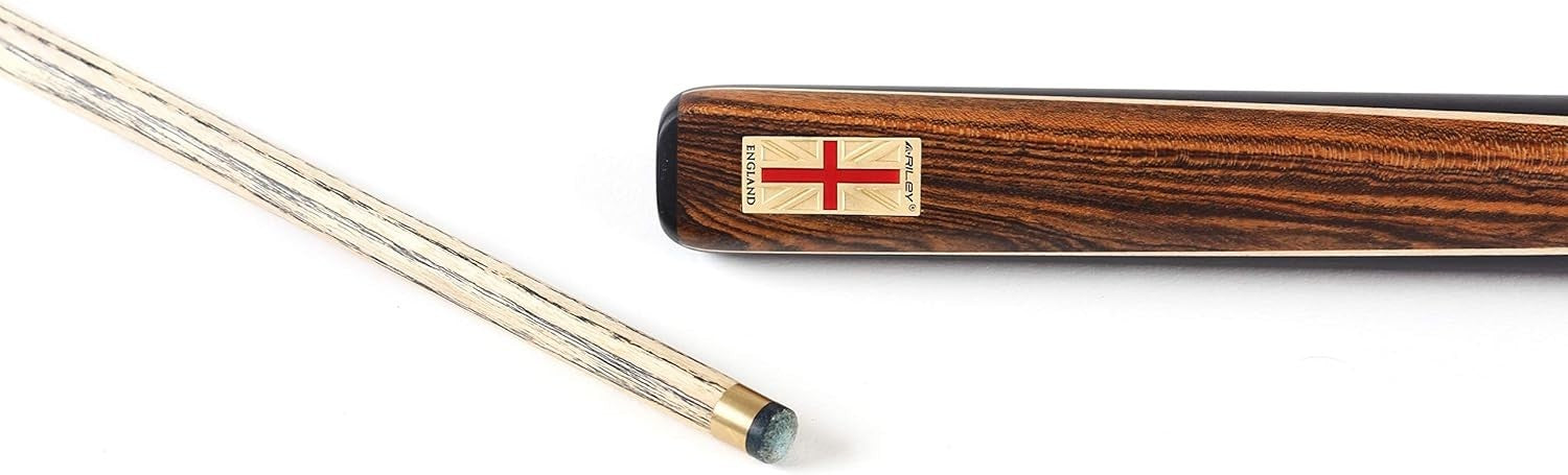 57" 3/4 Cut Snooker Cue Hand Spliced Ebony 9.5mm Tip Hard Case Set