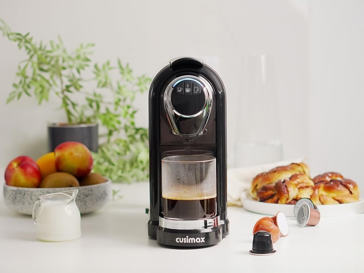 19-Bar Espresso Coffee Machine | Compact Single Serve Maker | Fast Heat-Up