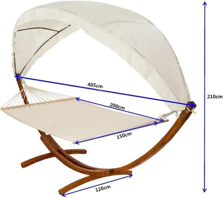 Luxury 2-Person Hammock with Stand & Canopy | Weatherproof Outdoor Bed