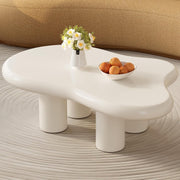 Modern Cloud Coffee Table Rounded Edges Durable Rubber Wood 72x117x40cm