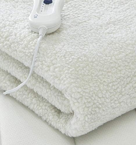Electric Heated Blanket Super King Soft Fleece Dual Control 3 Heat Settings