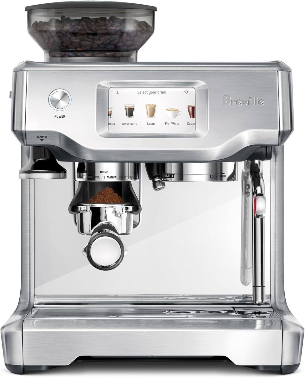 Touch Screen Espresso Coffee Machine | Integrated Grinder | Auto Milk Frother