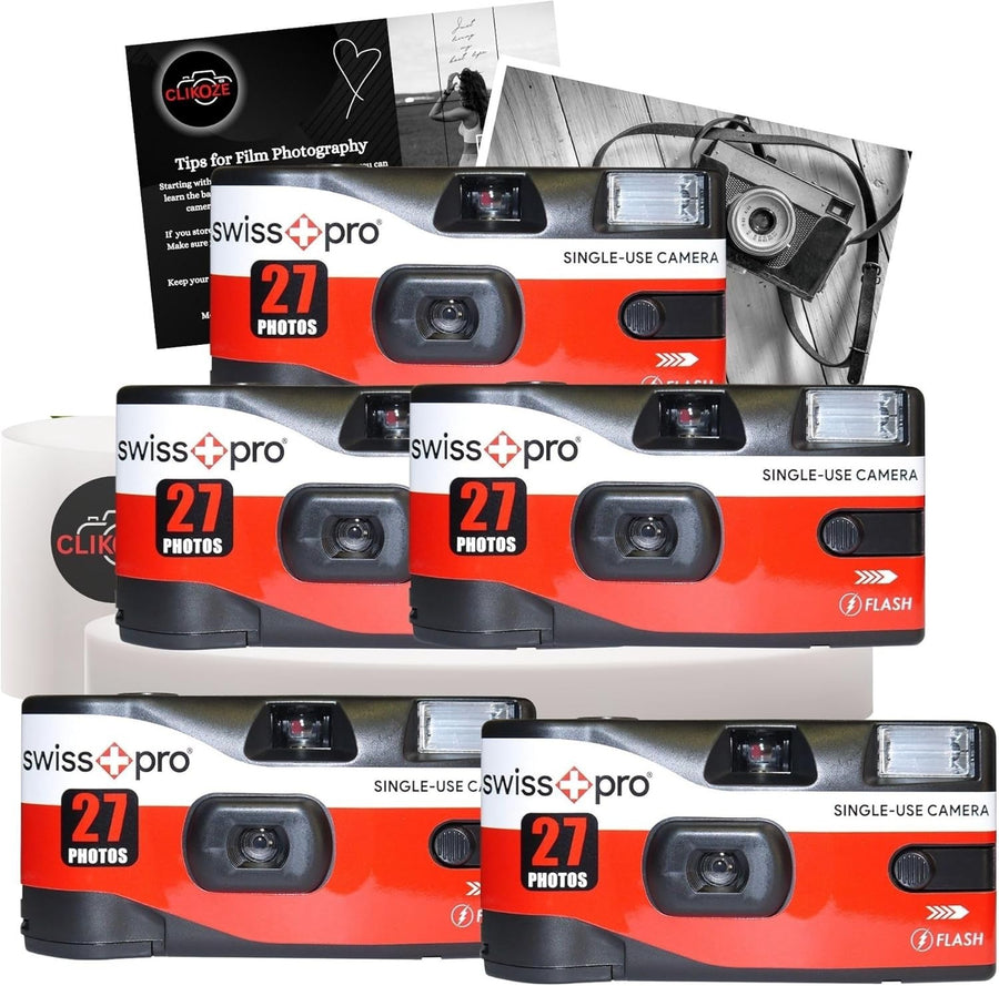 5 Pack Disposable Film Cameras 35mm Flash Camera 27 Exposures Wedding