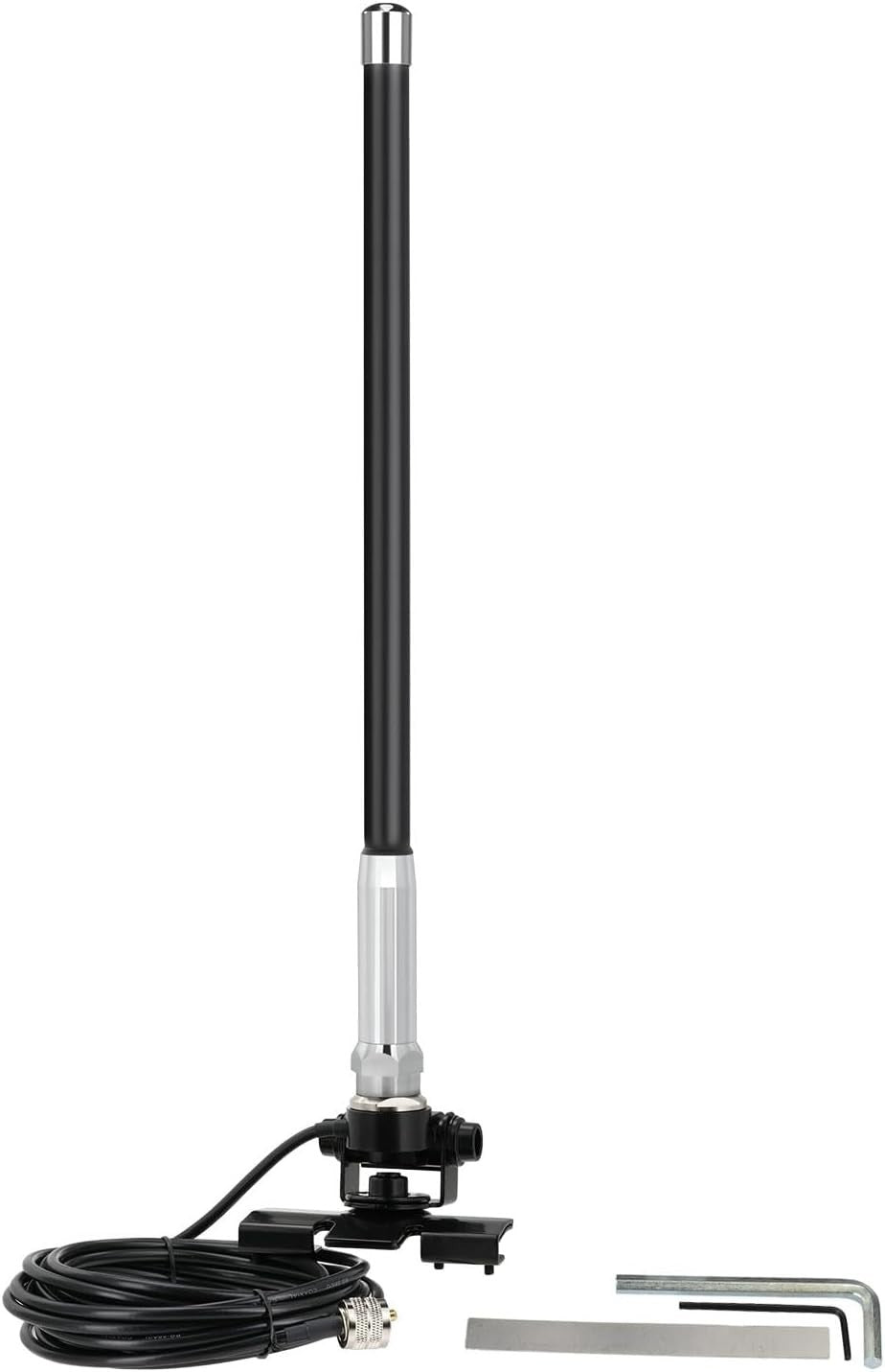 Dual Band VHF/UHF 35cm Mobile Ham Radio Antenna Vehicle Lip Mount