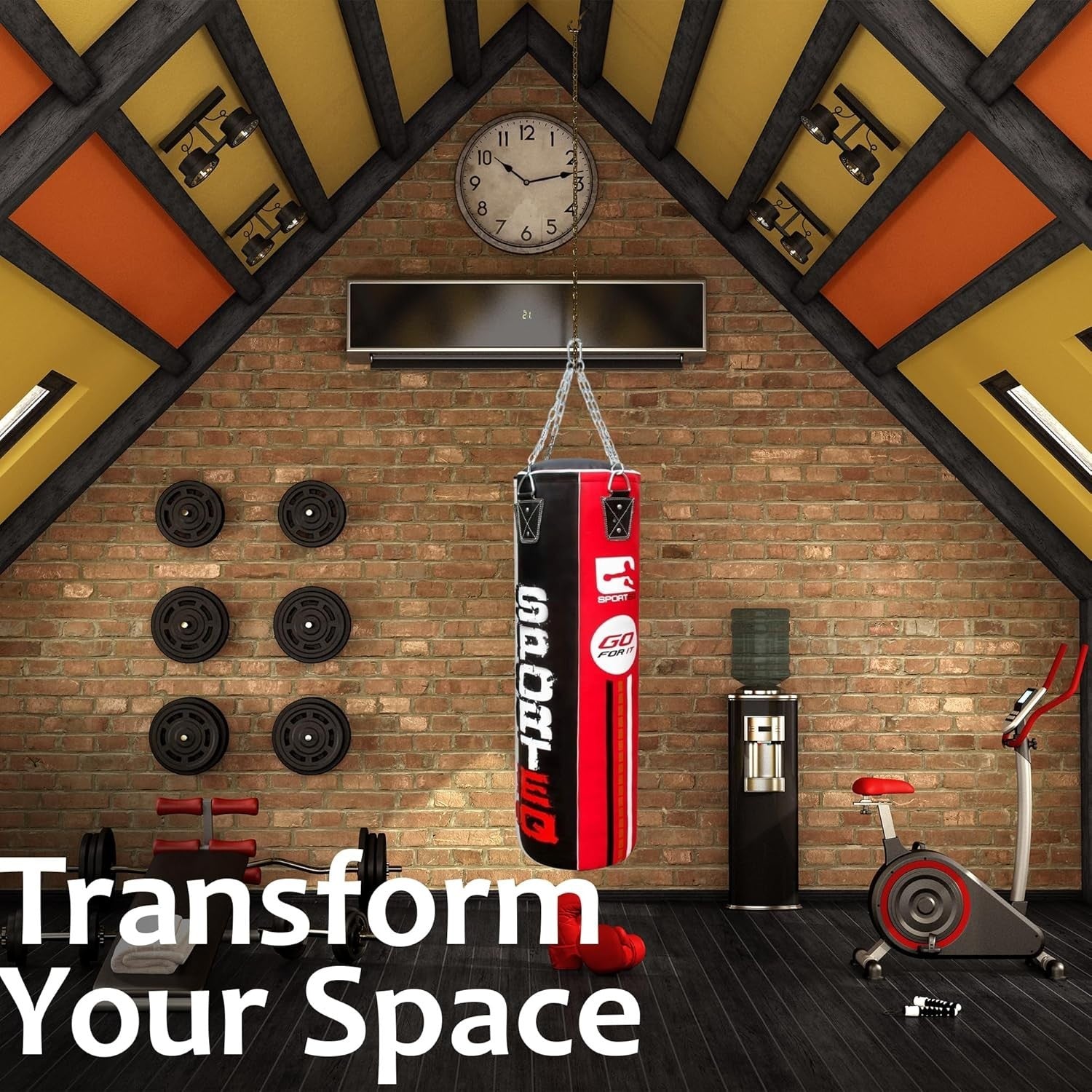 Heavy Filled 5FT Punching Bag Boxing MMA Kickboxing Training