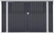 Galvanized Metal Garden Shed 1.05x2.1x1.3m Outdoor Tool & Bike Storage