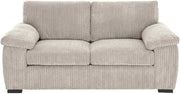 2 Seater Sofa Cream Cord Compact Couch for Flats, Small Spaces, Modern