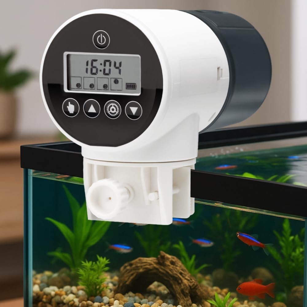 Automatic Fish Feeder Digital Timer Aquarium Food Dispenser 200ml Tank
