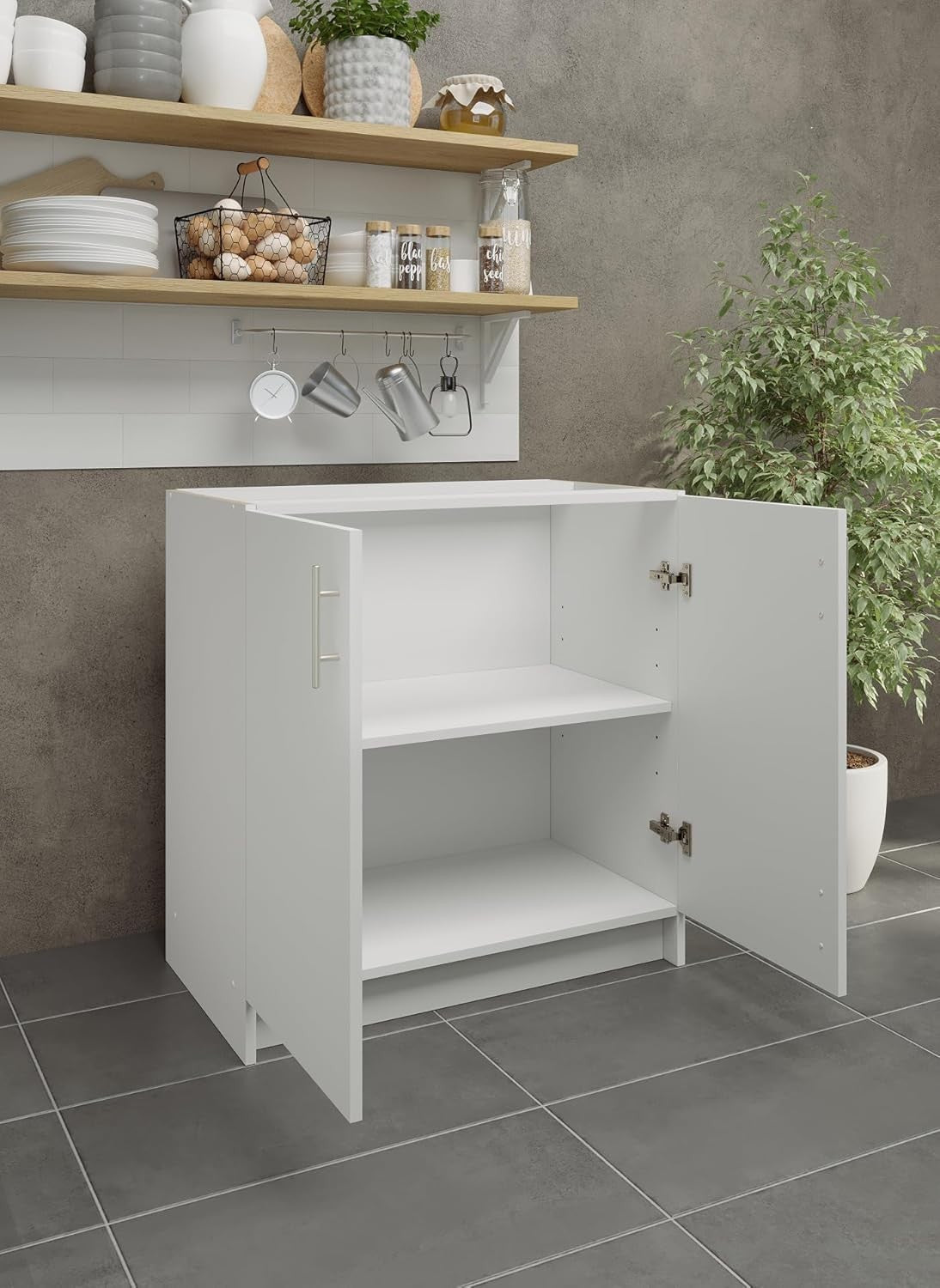 800mm White Matt Kitchen Base Cabinet Cupboard Storage Unit