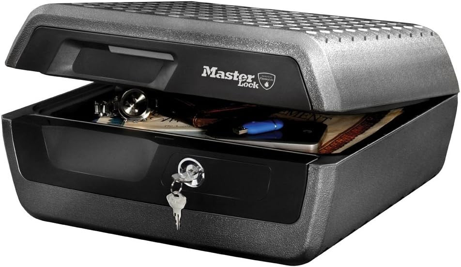 Fireproof Waterproof Safe Box Key Lock A4 Document Cash Security