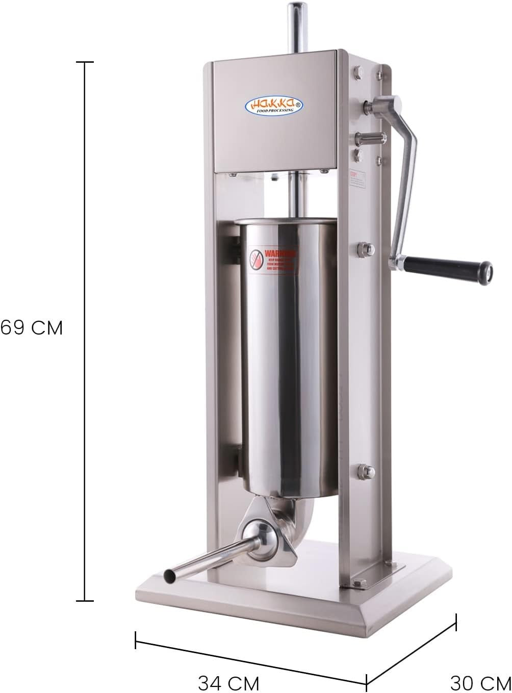 5L Sausage Stuffer Manual Stainless Steel Maker 4 Filling Tubes