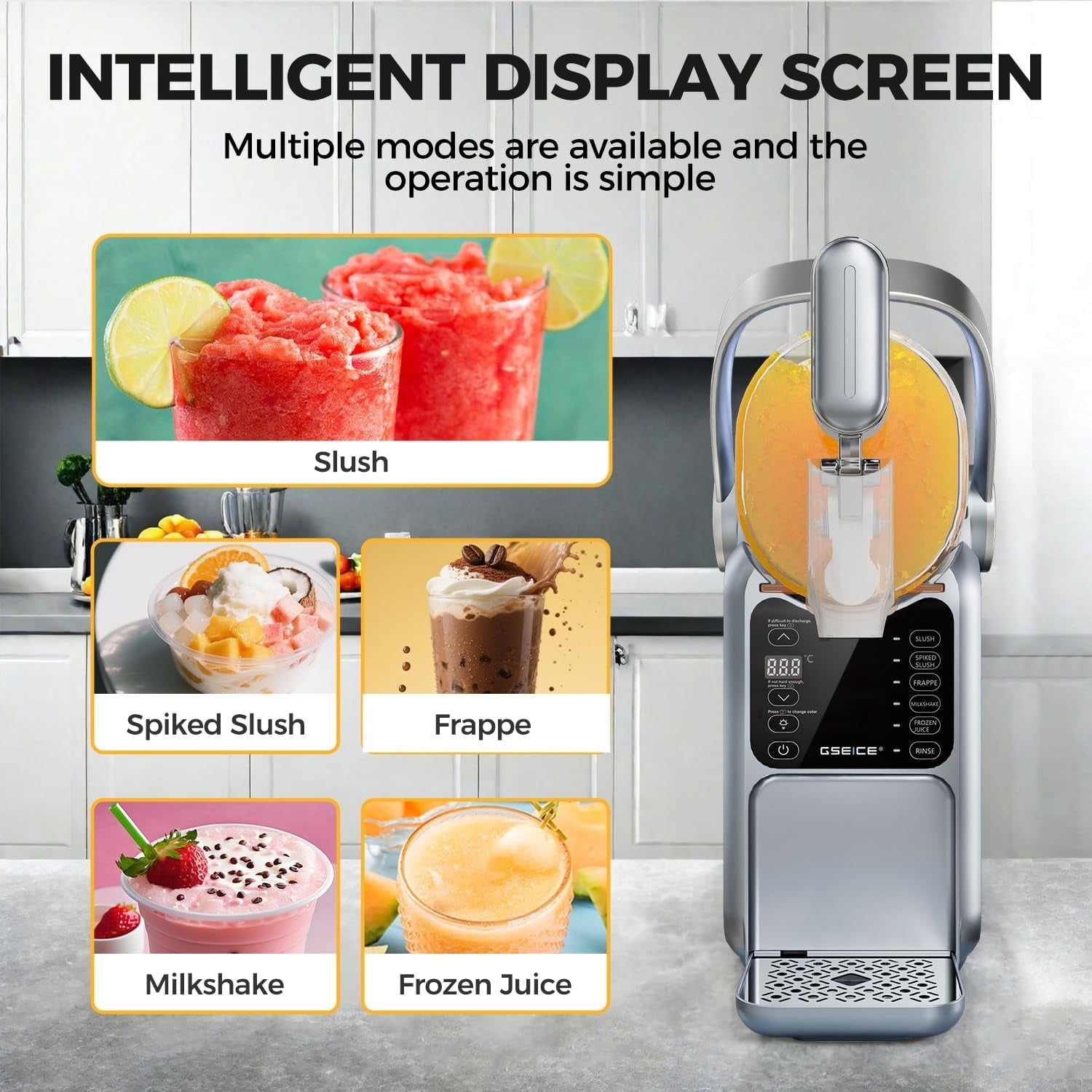 No Ice Slushie Maker 3L Frozen Drink Machine with Temperature Display