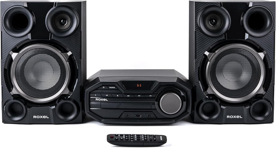 100W Mini Hi-Fi System | Bluetooth, CD, FM Radio, USB MP3, AUX, Remote Control