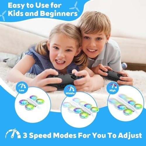 Mini LED RC Drone for Kids 360° Flip Altitude Hold Headless Mode 2 Batteries