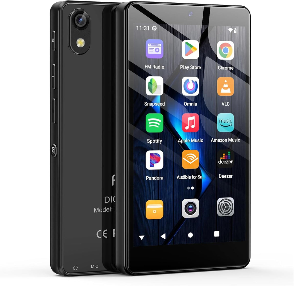 96GB MP3 MP4 Player Black Android 13 4" Touch Bluetooth WiFi Camera