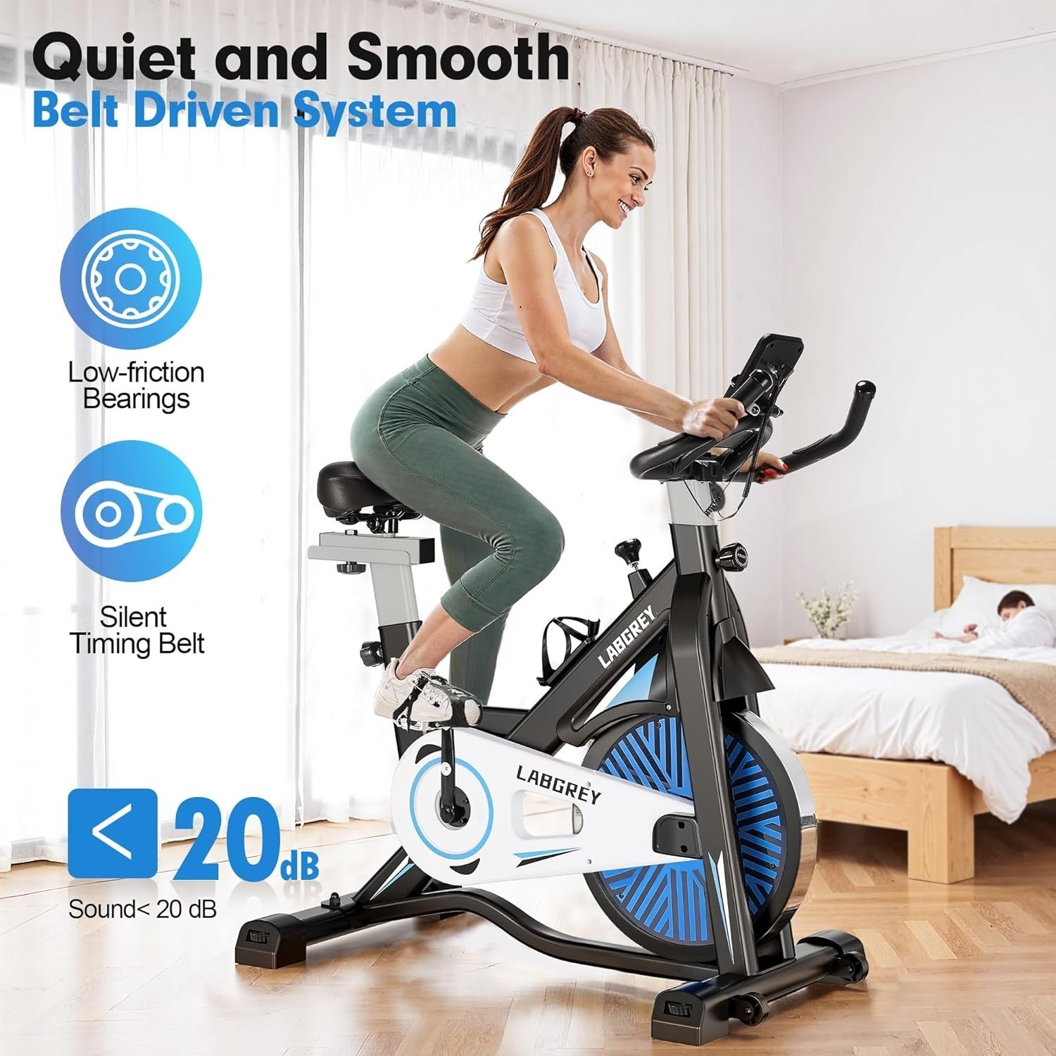 Smart Magnetic Indoor Cycling Bike 15kg Flywheel Bluetooth App Compatible