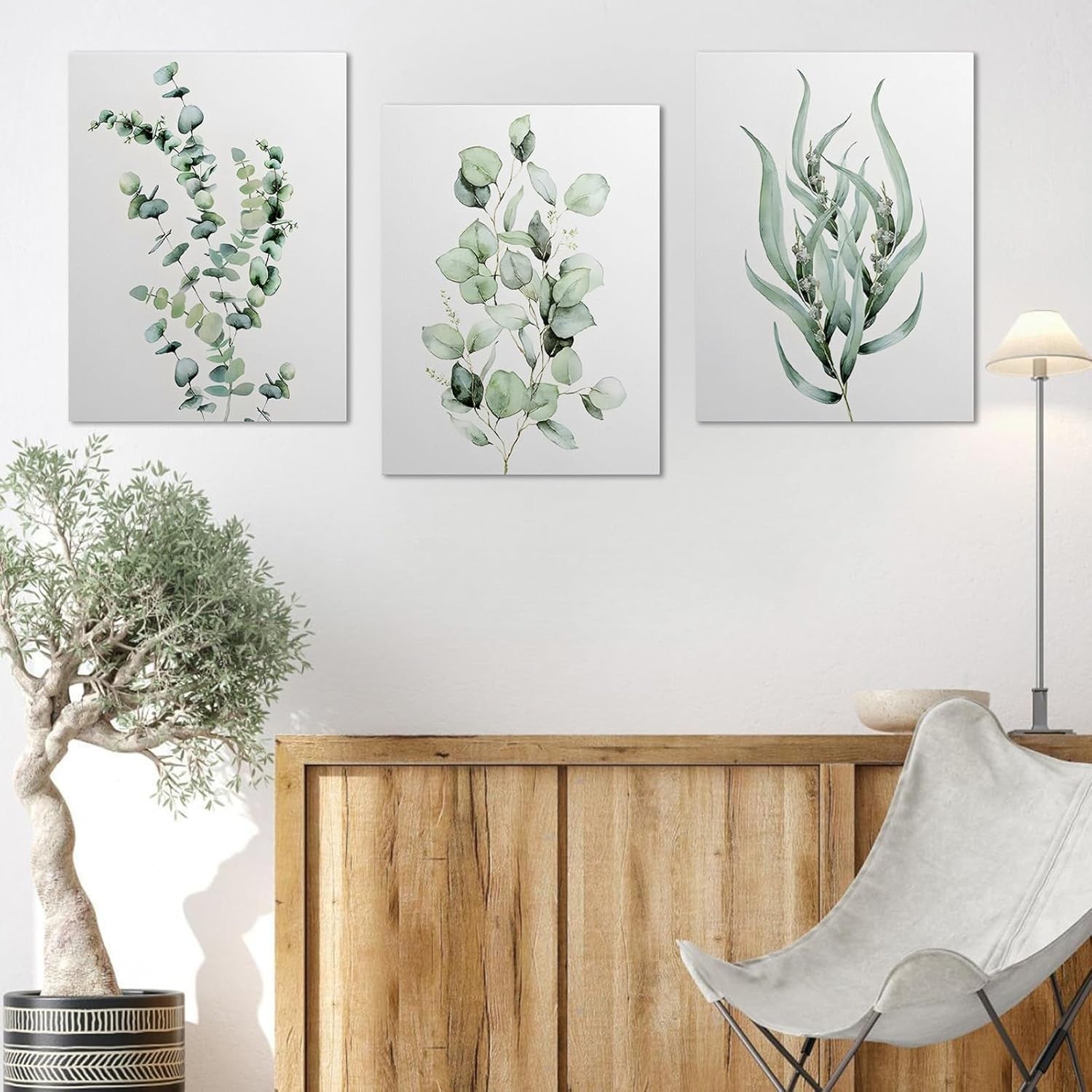 Tropical Leaf Canvas Wall Art 12x16" Green Plant Home Decor