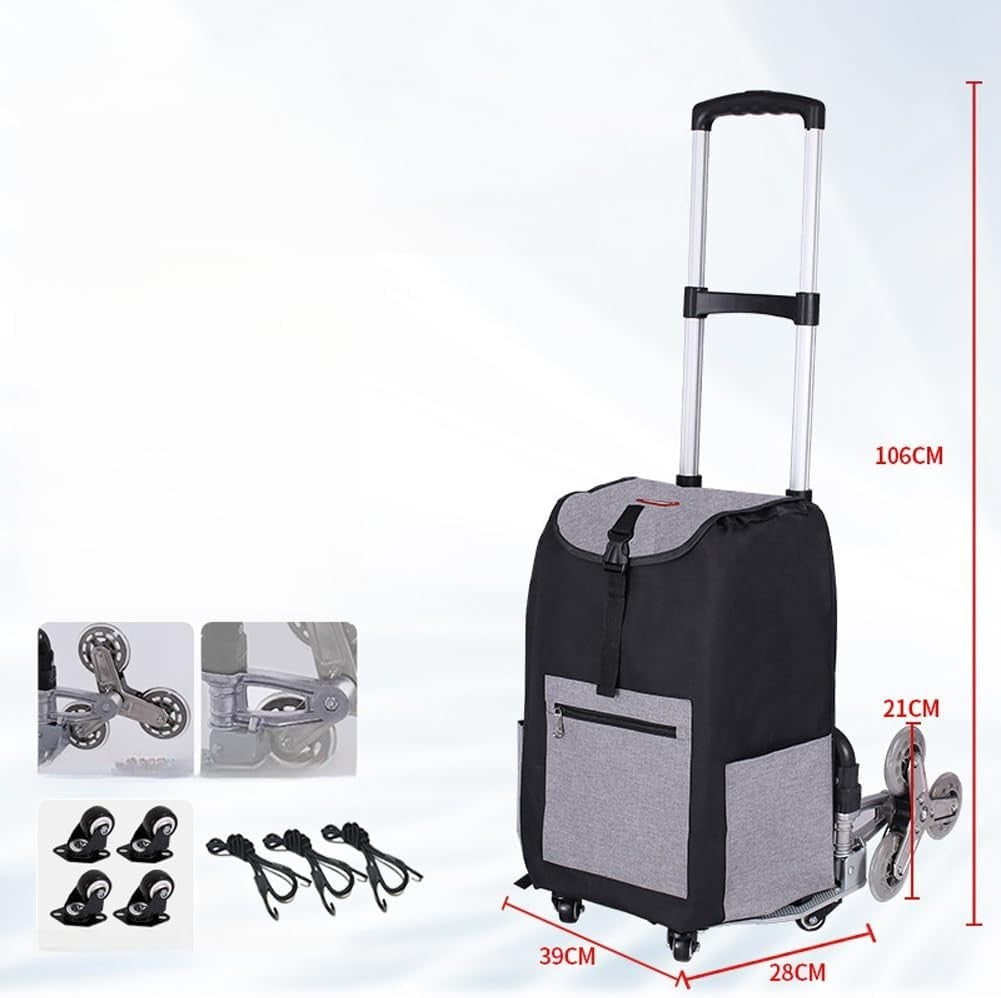 Heavy Duty Stair Climbing Hand Truck 330lb Folding Cart 10 Wheels