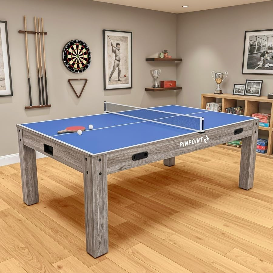 7ft 4-in-1 Games Table Pool Air Hockey Table Tennis Indoor