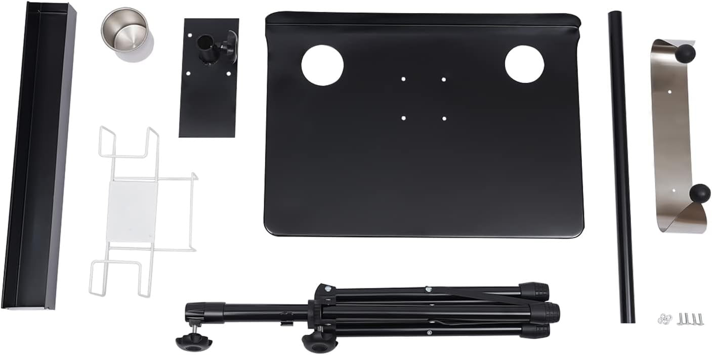 Tattoo Workstation Adjustable Rolling Stand Mobile Salon Workbench Tray