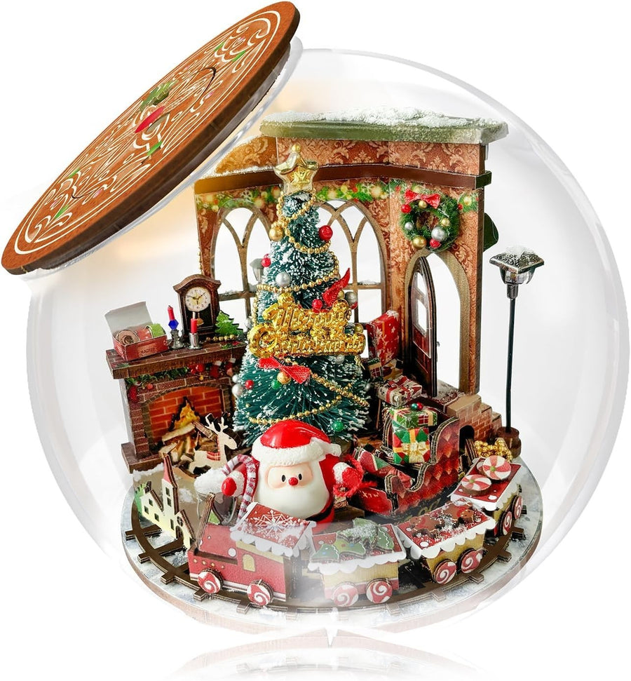 DIY Miniature Dollhouse Kit with LED Lights – Handmade Room Gift Set