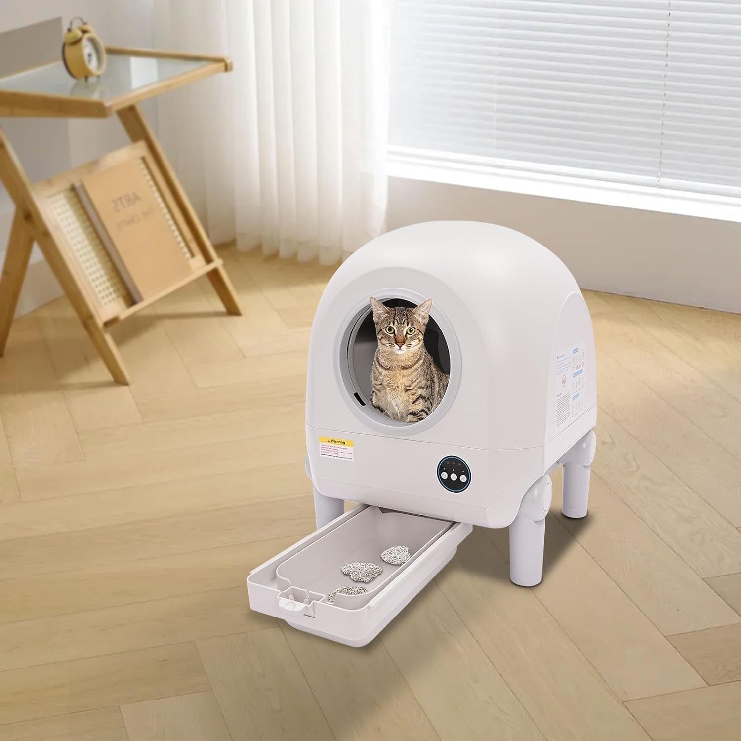 Self Cleaning Cat Litter Box App Control 68L Smart Odor Free XL