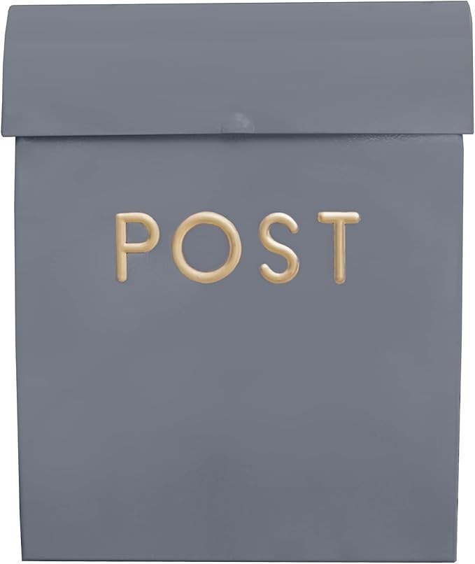 Wall Mounted Weatherproof Post Box Iron Mailbox Easy Install Outdoor Use