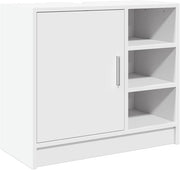 White Bathroom Sink Cabinet 63cm Modern Under Sink Storage Cupboard with Shelves