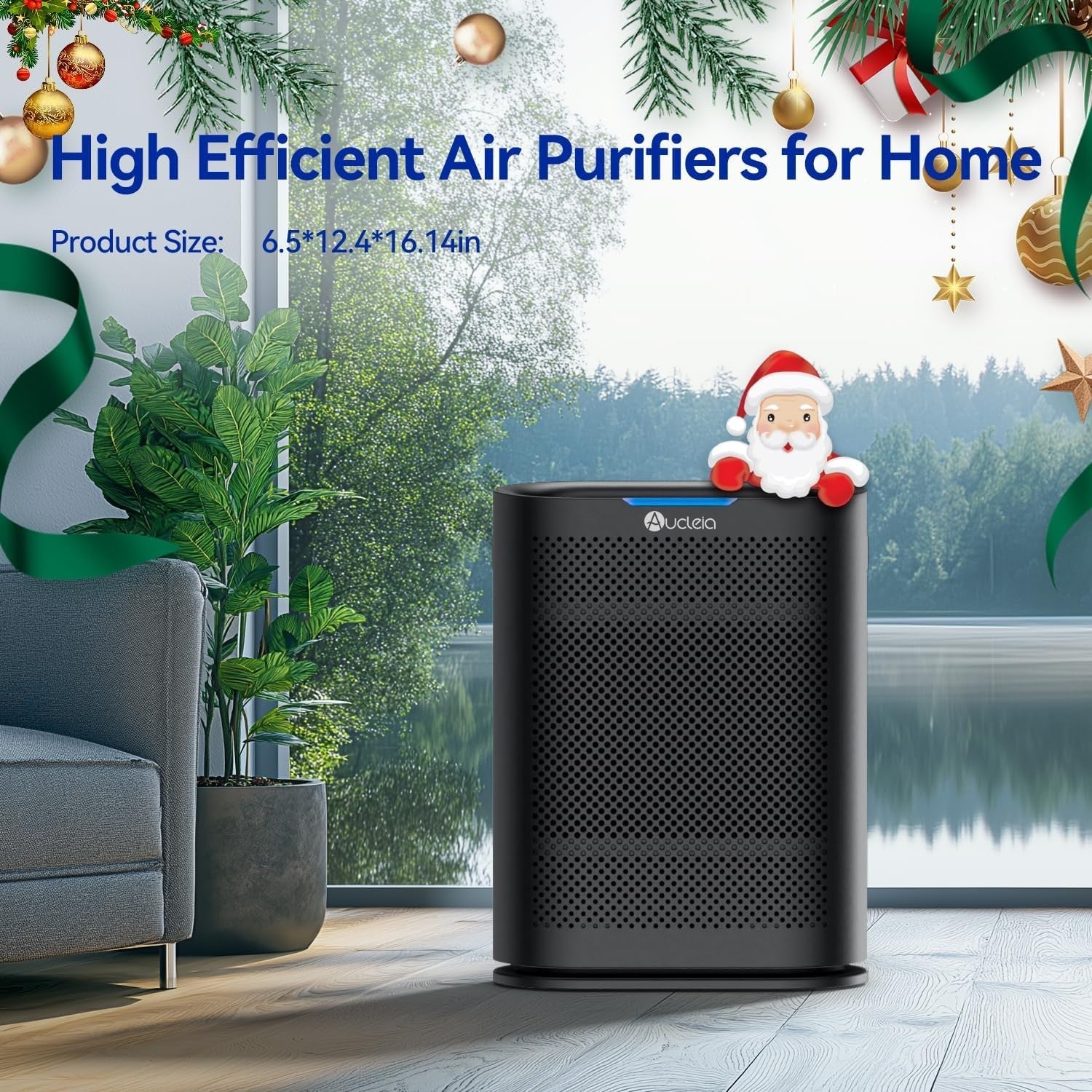 Large Room HEPA14 Air Purifier Auto Smoke Dust Odor 200m2 Silent